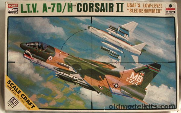 ESCI 1/48 L.T.V. A-7D Corsair II - 355 TFW 358 TFS / 354 TFW 353 TFS / Greek Air force Helleniki Aeroporia, SC-4009 plastic model kit